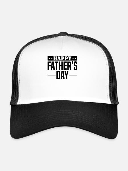 Happy Father's Day - Father's Day Ideas Father's D - Trucker Cap - Weiß/Schwarz - Vorne