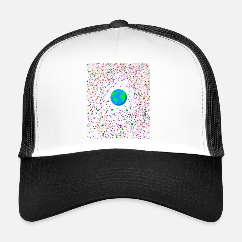 Le monde au centre Casquette trucker 