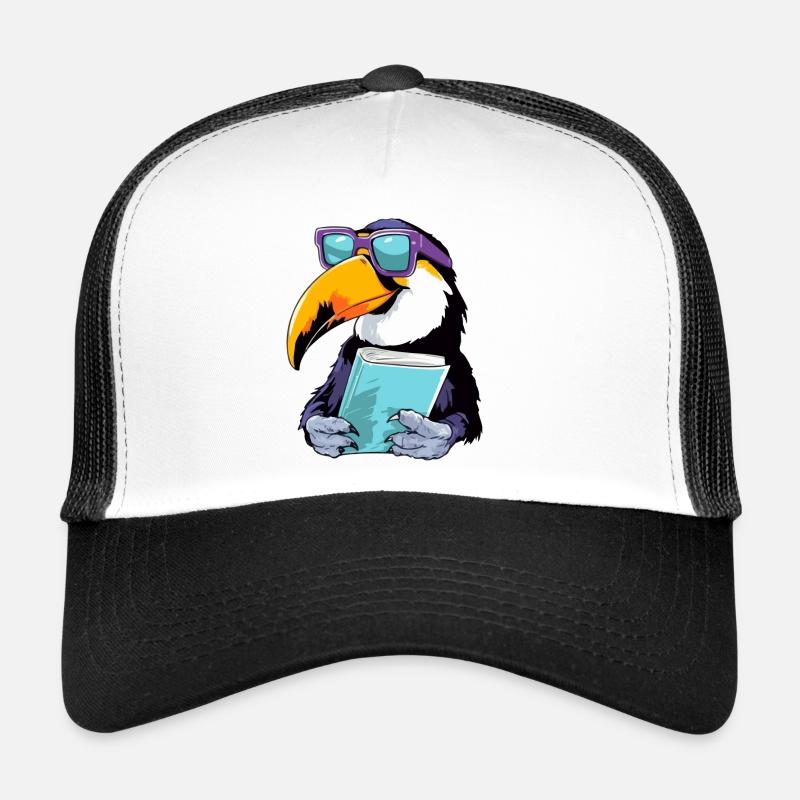 Prof le toucan - Casquette trucker  - blanc/noir