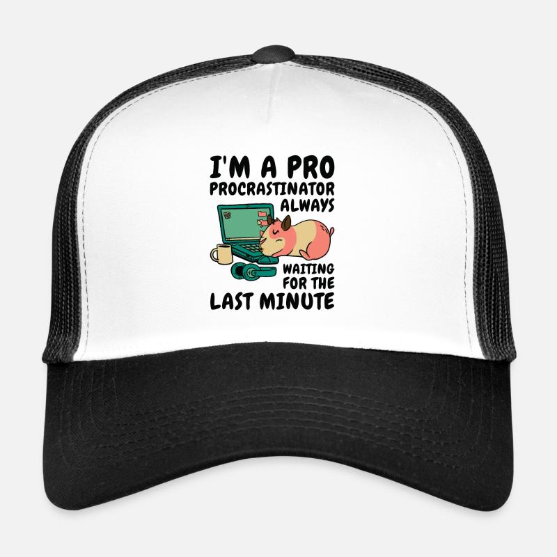 Procrastiner le temps du procrastinateur de hamster Casquette trucker 