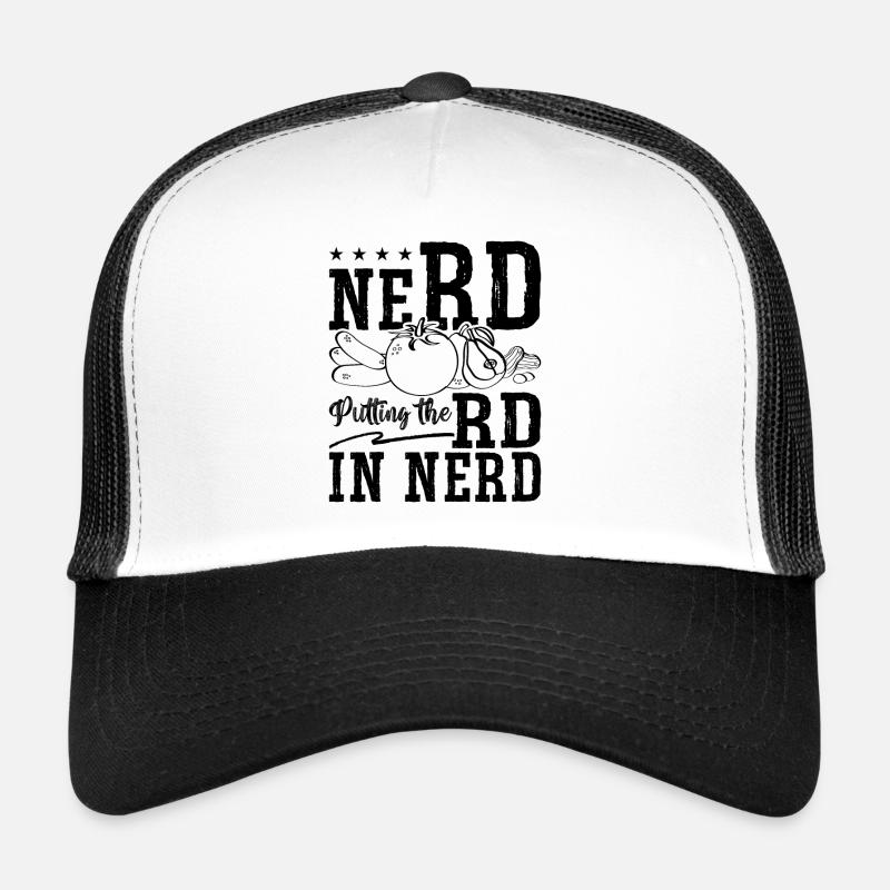 Nerd Putting The RD Dietitian Nutrition Dietitians Trucker Cap