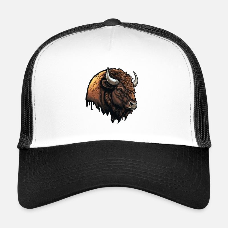 Großer Bison - Trucker Cap - Weiß/Schwarz