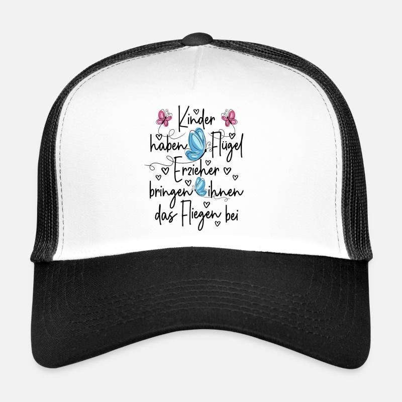 Erzieher - Trucker Cap - Weiß/Schwarz