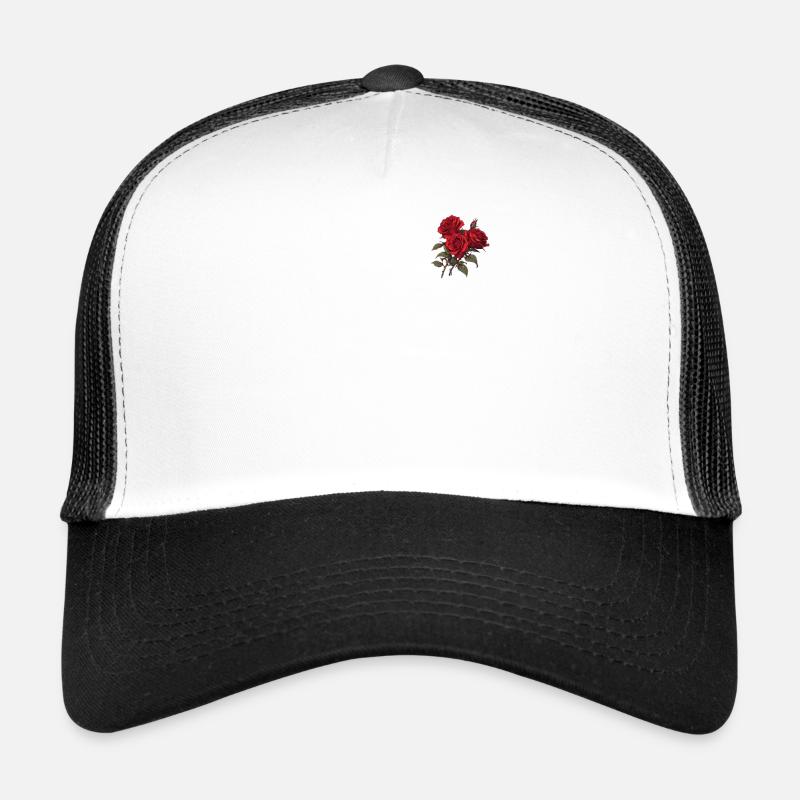 Logo Patch Fleurs Rouges Cool Roses Humour Jeu de mots Casquette trucker 