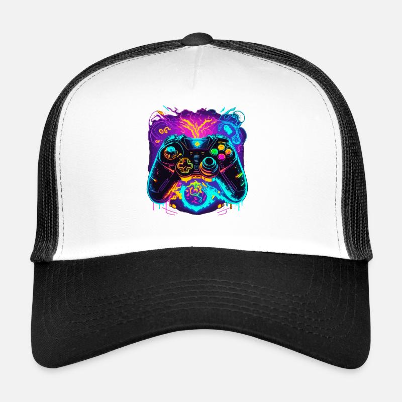 Power Graffiti Gaming Controller Trucker Cap