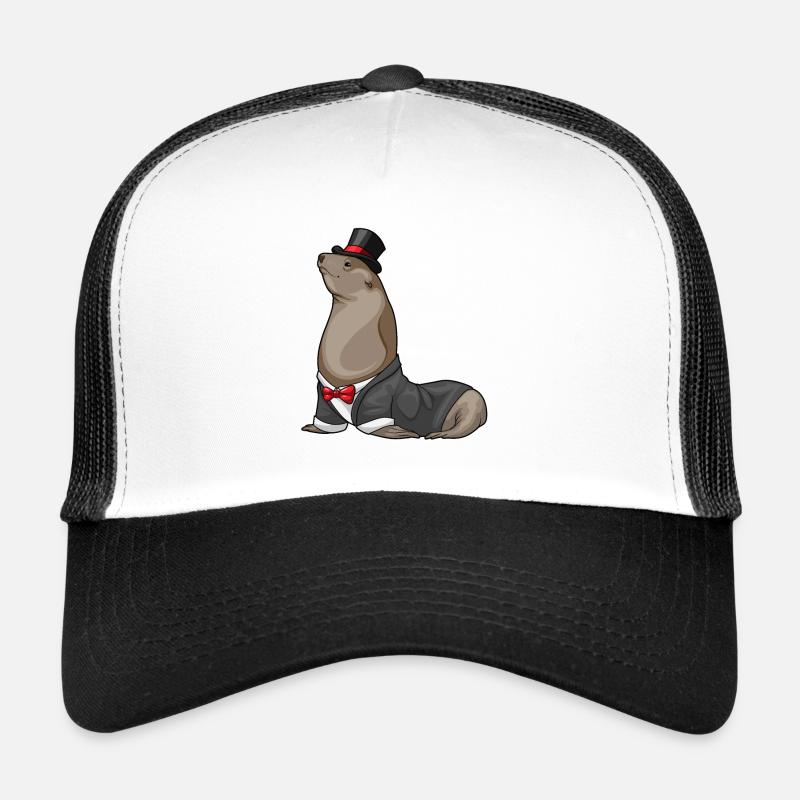 Mariage du marié aux phoques Casquette trucker 