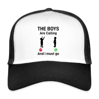 The Boys Are Calling And I Must Go - Daddy Fathers - Trucker Cap - white/black - Front