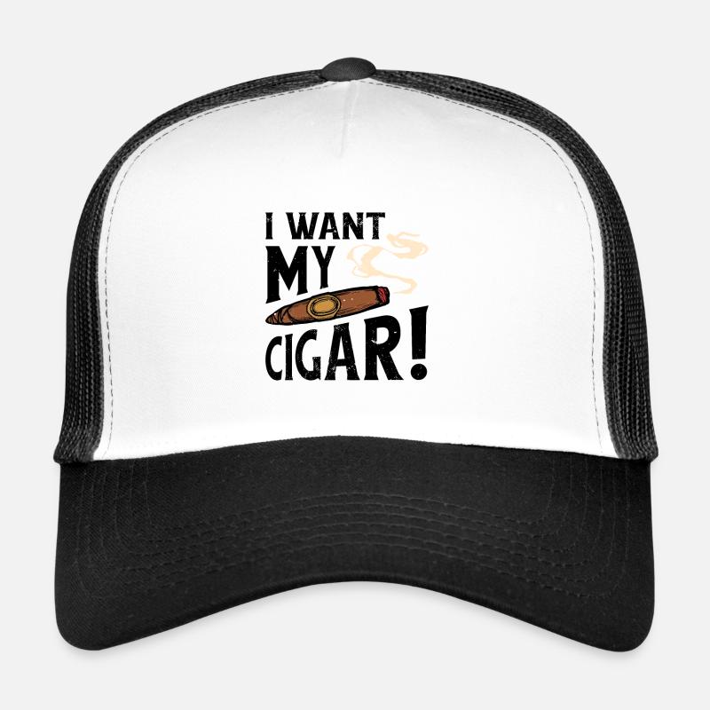 Cigar Smoking Cigars Smoker Trucker Cap