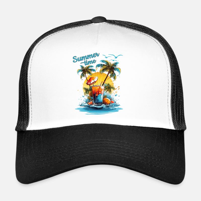Summer Time Cocktail Beach Retreat Casquette trucker 