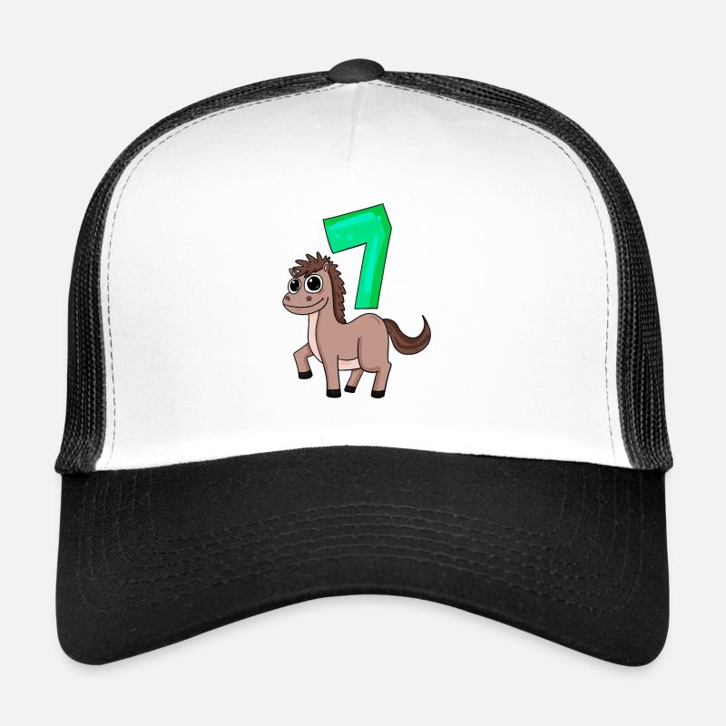 7ème anniversaire Motif Cheval - sept ans Casquette trucker 