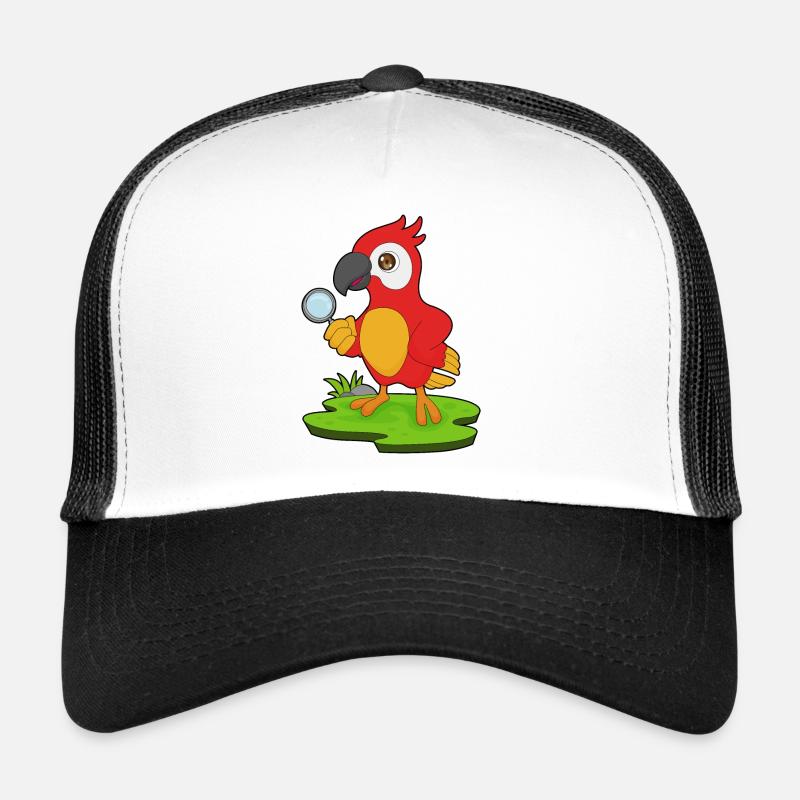 Perroquet Détective Loupe Casquette trucker 