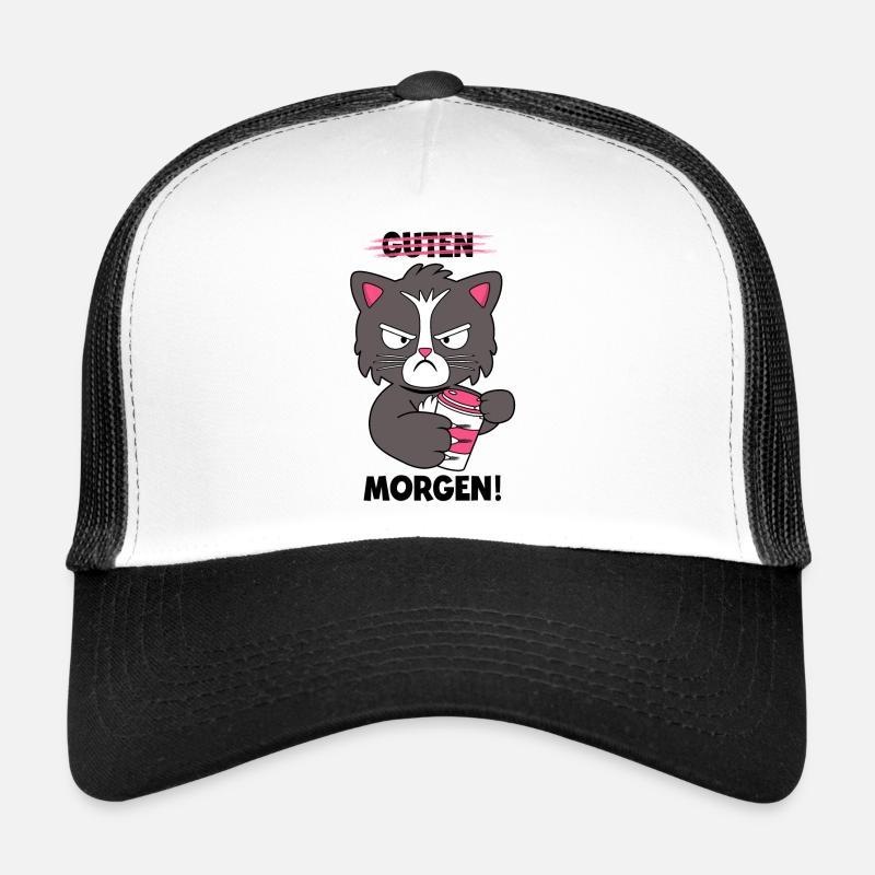 Guten Morgen Katze Kaffee Morgenmuffel Geschenk Trucker Cap