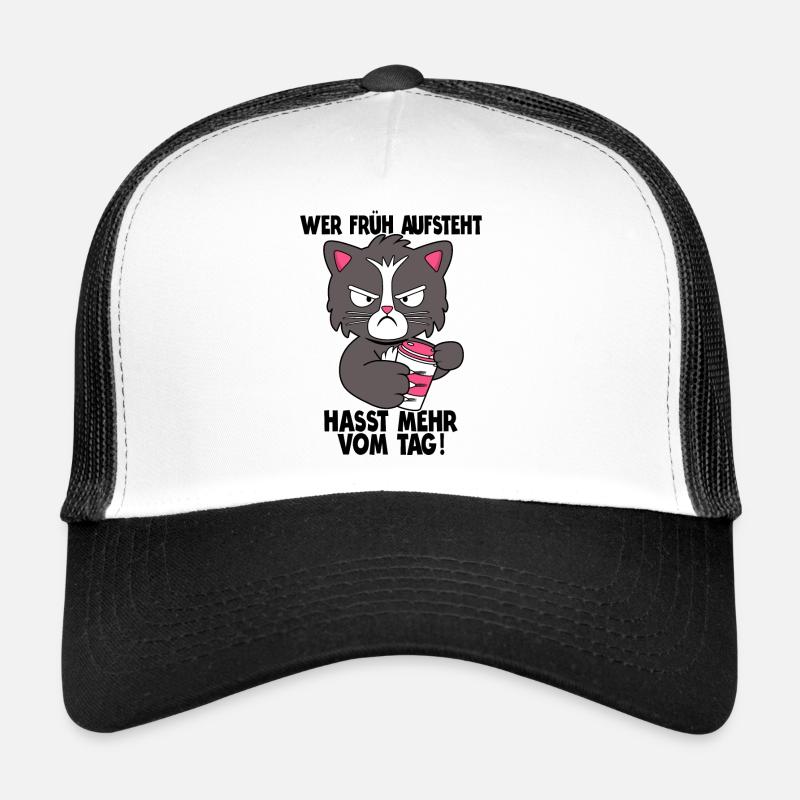 Morgenmuffel Langschläfer Büro Humor Geschenk Trucker Cap
