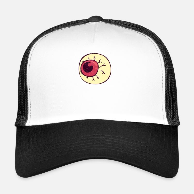 Spooky Scary Eyeball Funny Halloween Party Night Trucker Cap