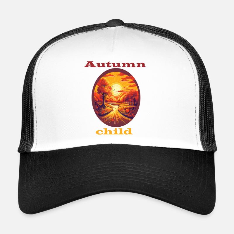 Autumn Child - Trucker Cap - white/black