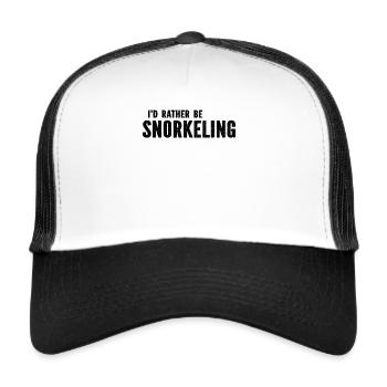 Snorkeler Snorkeling - I'd Rather Be Snorkeling - Trucker Cap - white/black - Front