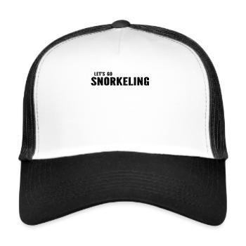 Snorkeling Snorkeler - Let's Go Snorkeling - Trucker Cap - white/black - Front