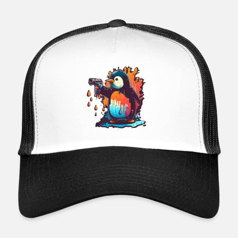 Penguin with pulled kolt Trucker Cap