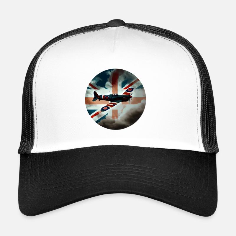 Spitfire Avion de chasse Angleterre Royaume-Uni Casquette trucker 