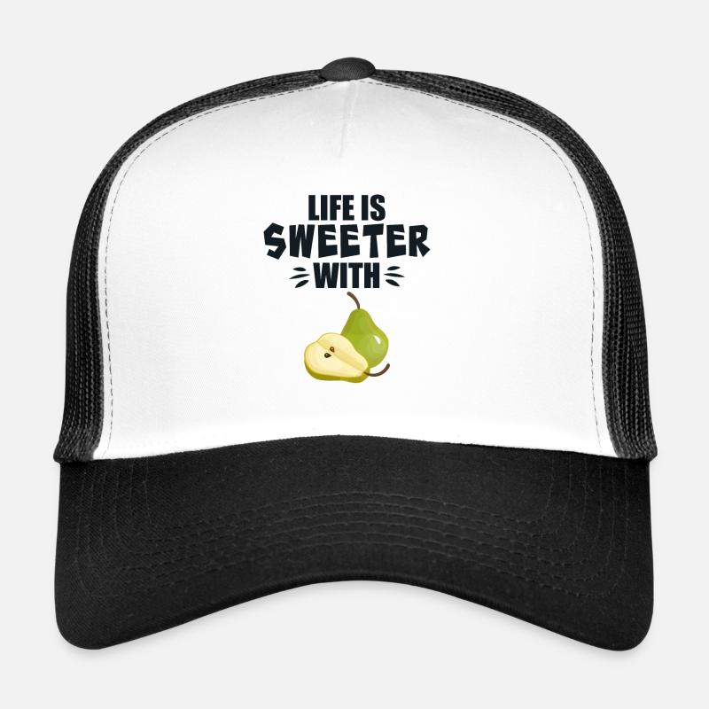 La vie est plus douce avec la poire Casquette trucker 