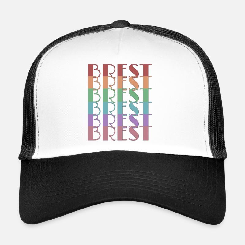BREST - Trucker Cap - white/black