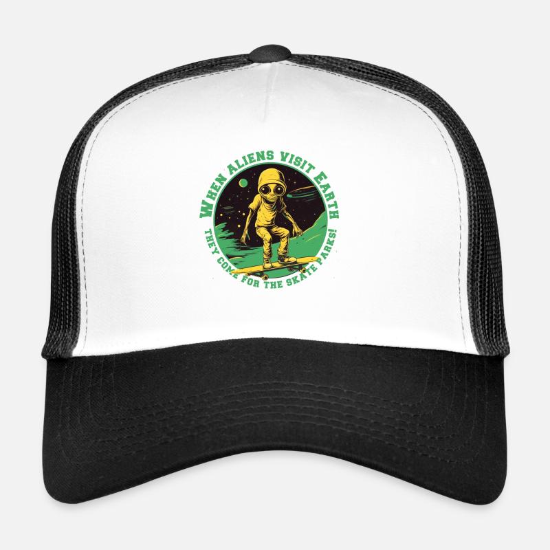 Skaterals dans l’espace avec lettrage Casquette trucker 