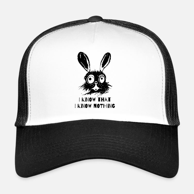 Je sais que je ne sais rien - Wise Rabbit Casquette trucker 