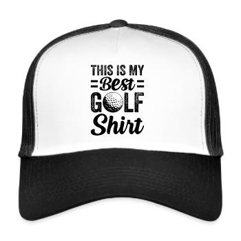 This Is My Best Golf Shirt - Golfing Golf Player - Trucker Cap - white/black - Front