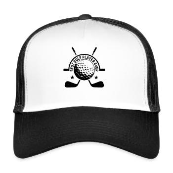 Best Golf Player Ever - Golfing Golfer - Trucker Cap - Weiß/Schwarz - Vorne