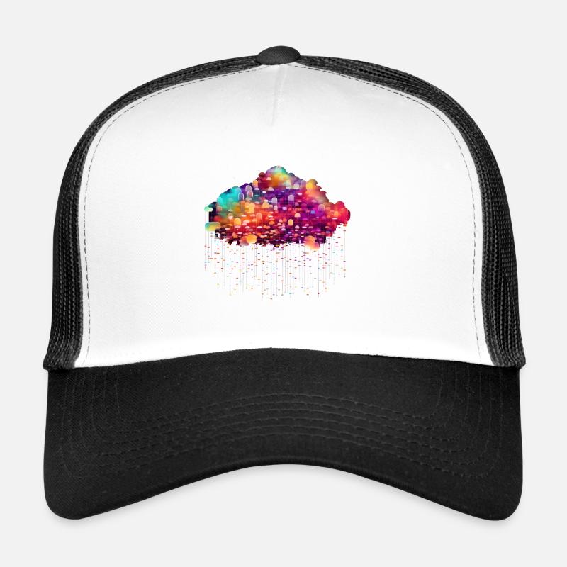 Cloud Computing Cyberpunk Entwickler IT Computer - Trucker Cap - Weiß/Schwarz