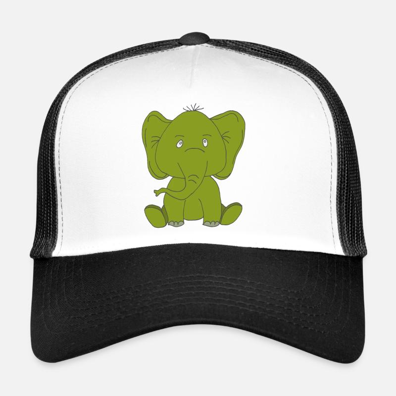 Éléphant vert Casquette trucker 