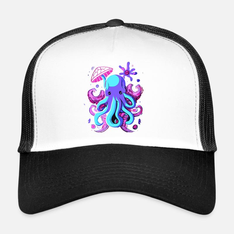 Octo Jelly Octopus Sea Creature Trucker Cap