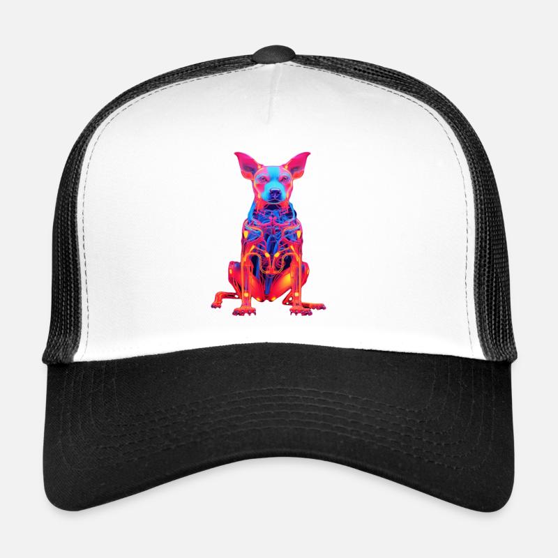 Chien néon avec design technique Casquette trucker 