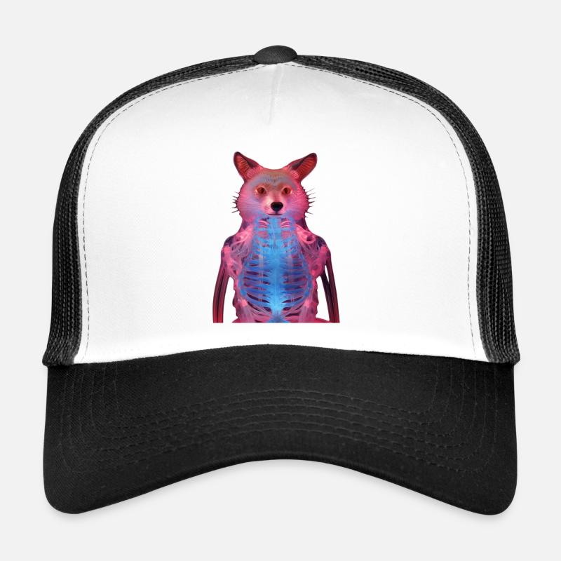 Glowing fox with neon effect Trucker Cap