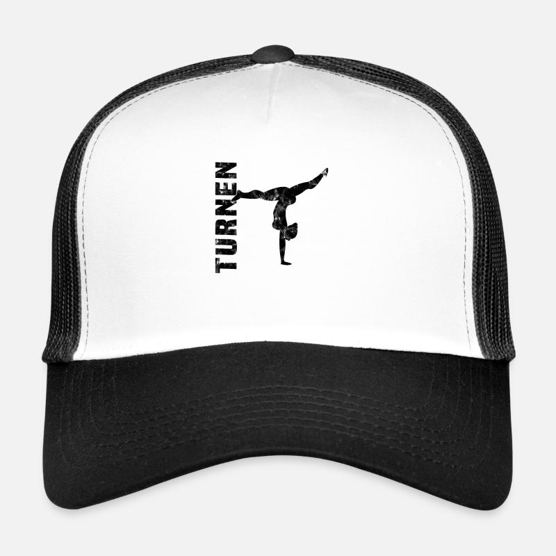 Turnen - Trucker Cap - Weiß/Schwarz