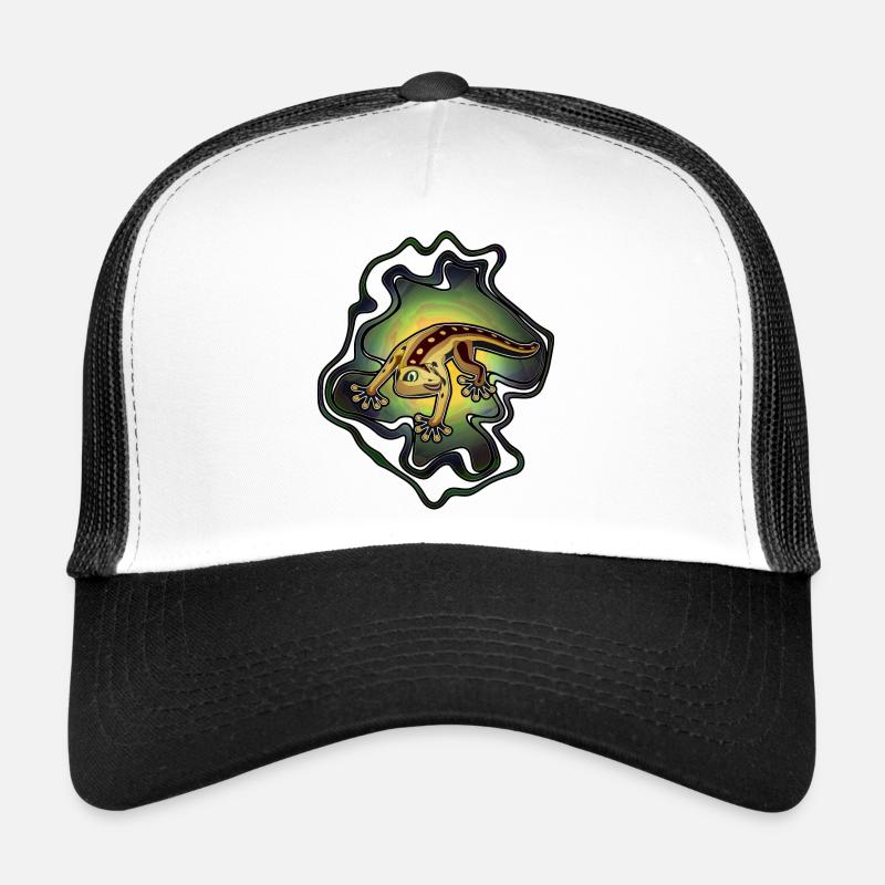 Gecko mignon - Casquette trucker  - blanc/noir
