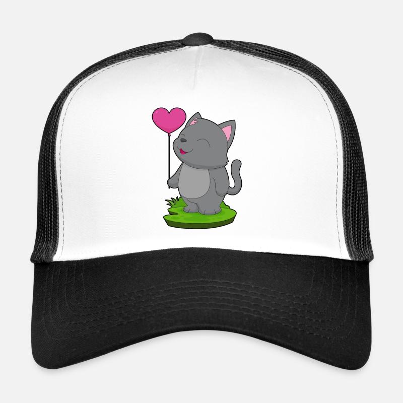 Katze Herz Luftballon Trucker Cap