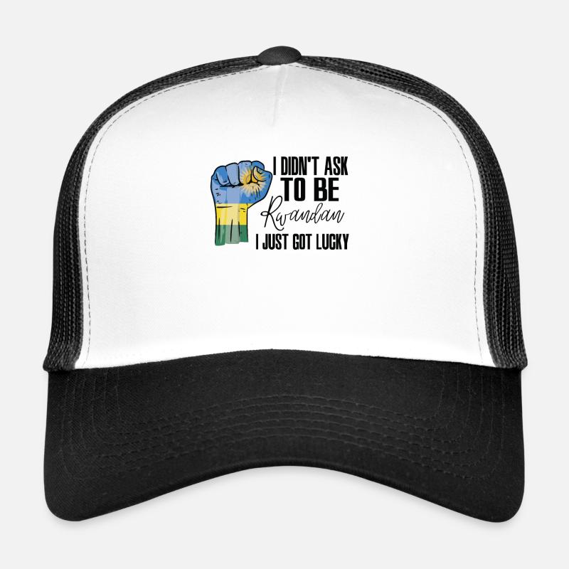 Rwandan Pride Rwanda Flag Grown Rwandan Roots Trucker Cap