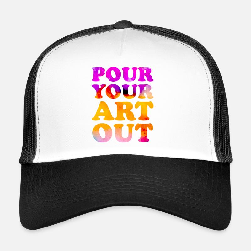 Painter Canvas Liquid Painting Art Paint Trucker Cap