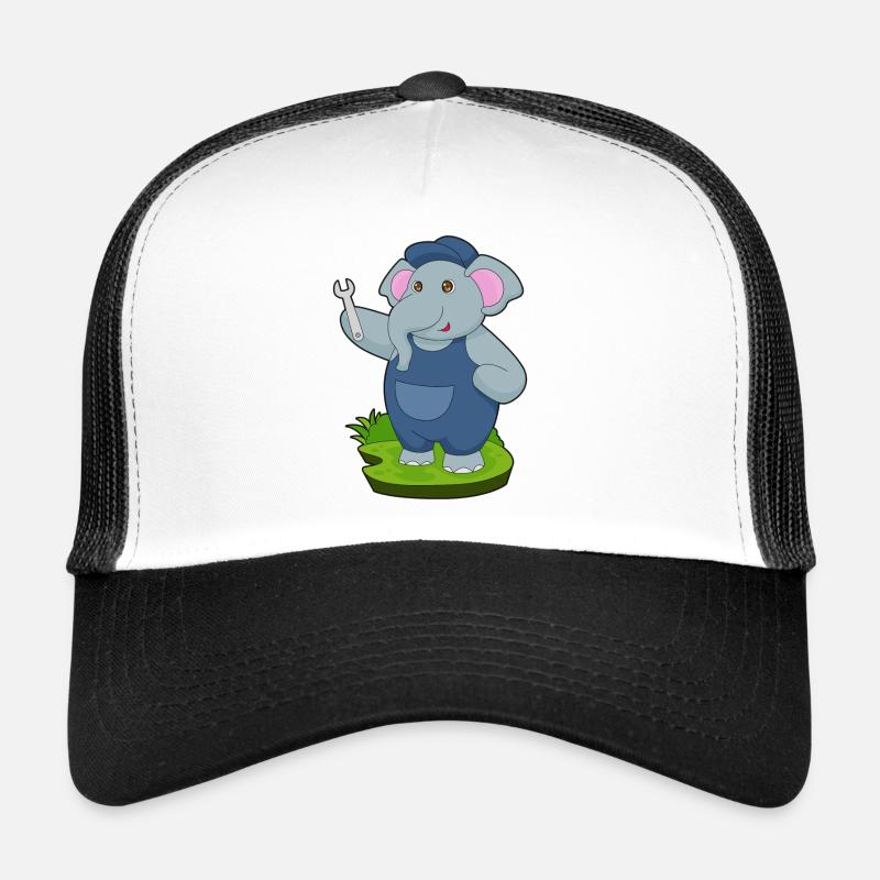 Elephant Mechanic Wrench Trucker Cap