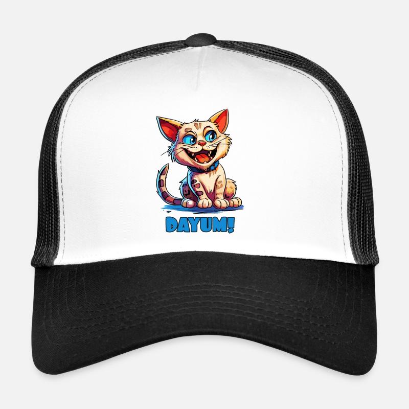 Drôle de chat de dessin animé - Dayum! Casquette trucker 