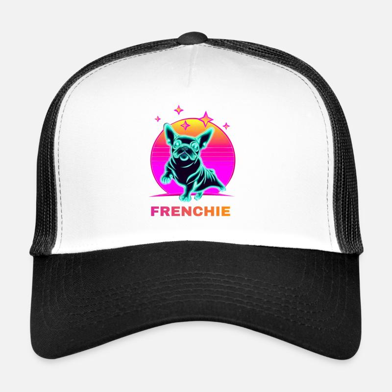 Bouledogue Français Couleur Style 80s Casquette trucker 