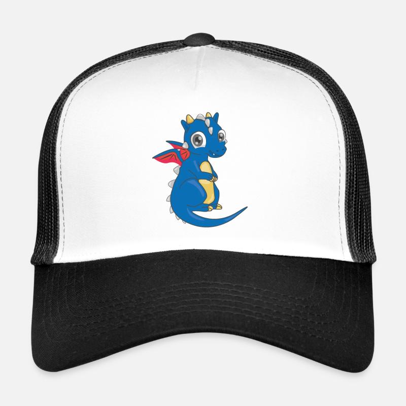 Bébé Dragon - Casquette trucker  - blanc/noir