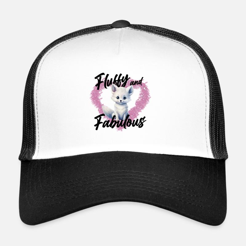 Polar Fuchs Eis Fuchs Arktis Fuchs - Trucker Cap - Weiß/Schwarz