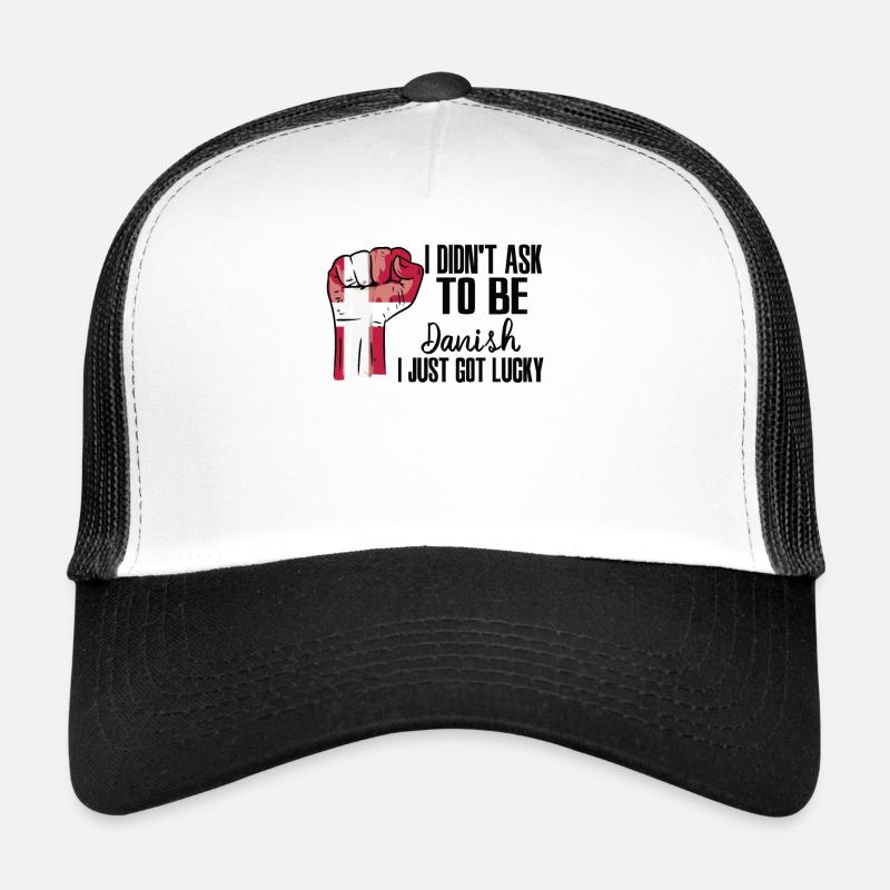 Danish Pride Denmark Flag Grown Danish Roots Trucker Cap
