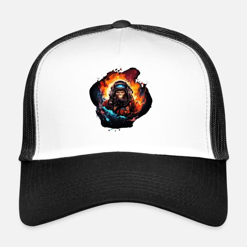 Ape in Outer Space - Space Monkey Ape Bigfooot Trucker Cap