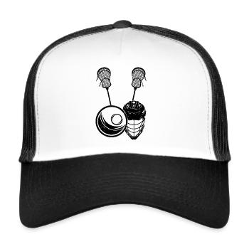 Lacrosse Ball Lacrosse Sticks - Lacrosse Player - Trucker Cap - white/black - Front
