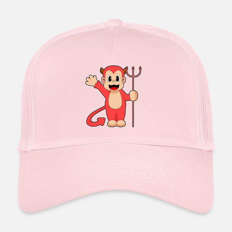 Singe Halloween Devil Trident Casquette trucker 