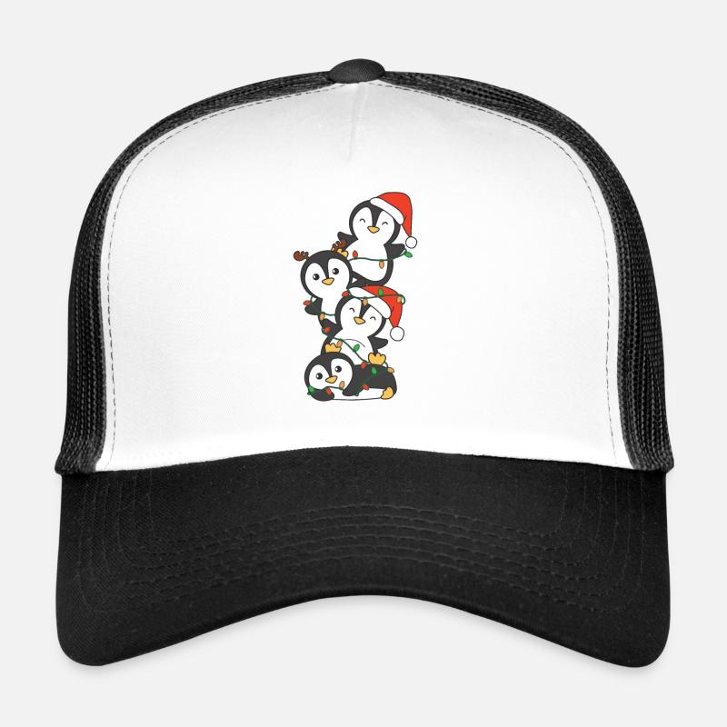 Pingouin Arbre de Noël Animaux de Noël Pingouins Casquette trucker 