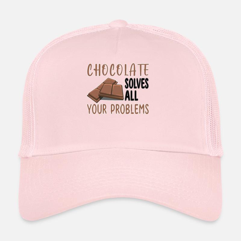 Chocolate solves all your problems - Schokolade Trucker Cap